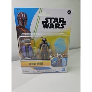Hasbro Star Wars Sabine Wren w/ Green Light Saber & Jet Pack 4" Figure NEW‎ 2024